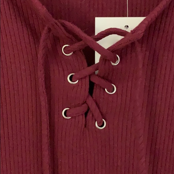 NWT Ambiance Maroon Bodysuit - Picture 3 of 7